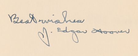 Lot #174 J. Edgar Hoover Signed Book - The FBI Story - Image 2