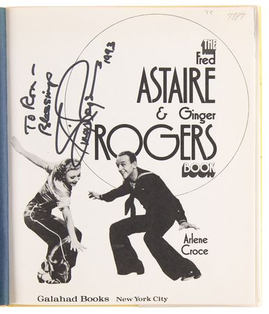 Lot #604 Ginger Rogers Signed Book - Astaire & Rogers - Image 4