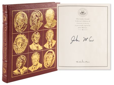Lot #198 John McCain Signed Book - Character Is Destiny - Image 1