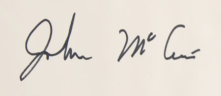 Lot #198 John McCain Signed Book - Character Is Destiny - Image 2