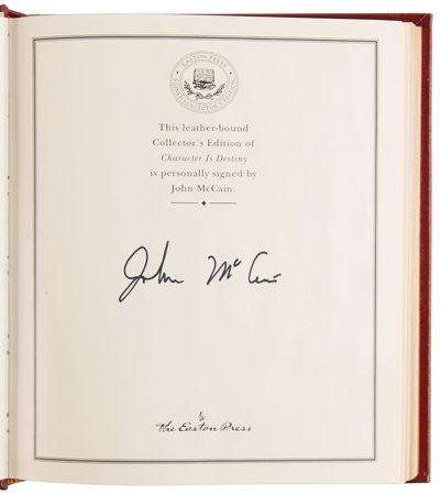Lot #198 John McCain Signed Book - Character Is Destiny - Image 4