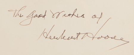 Lot #47 Herbert Hoover Signed Portrait Engraving - Image 3