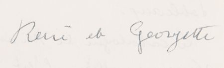Lot #291 Rene Magritte Autograph Letter Signed with Surrealist Sketch: 