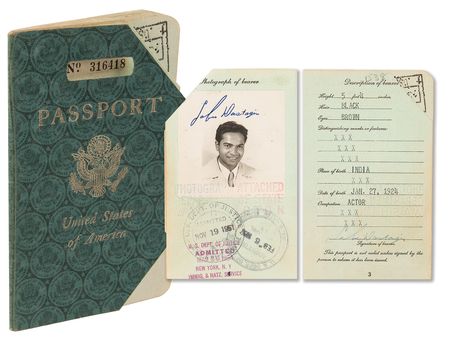 Lot #607 Sabu's Twice-Signed Personal Passport - Image 1