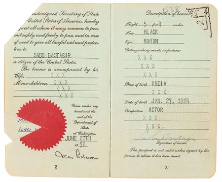 Lot #607 Sabu's Twice-Signed Personal Passport - Image 2