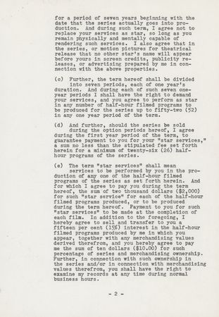 Lot #608 Sabu Document Signed for a 'Jungle Book' TV Series - Image 3