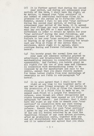 Lot #608 Sabu Document Signed for a 'Jungle Book' TV Series - Image 4