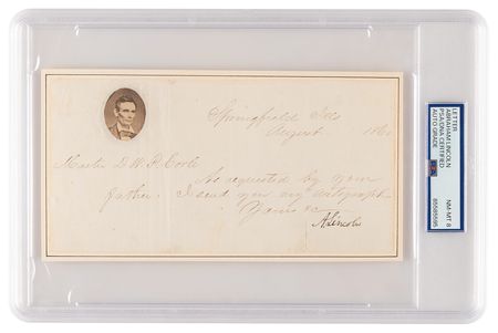 Lot #6 Abraham Lincoln Letter Signed as the Republican Presidential Nominee (1860) - PSA NM-MT 8 - Image 2