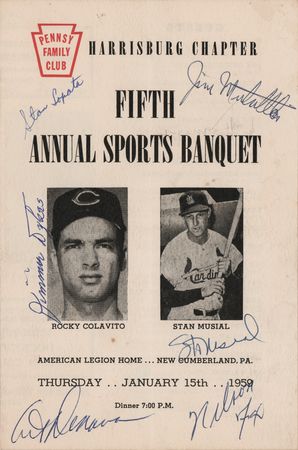 Lot #707 Nellie Fox and Stan Musial Signed Program - Image 1