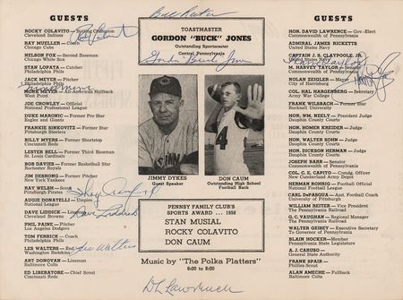 Lot #707 Nellie Fox and Stan Musial Signed Program - Image 2