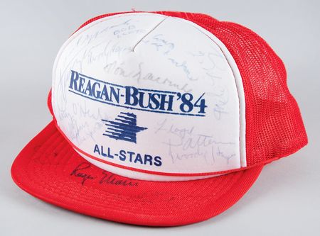 Lot #741 Roger Maris, Joe Frazier, and Floyd Patterson Signed Hat - Reagan-Bush '84 All-Stars - Image 3