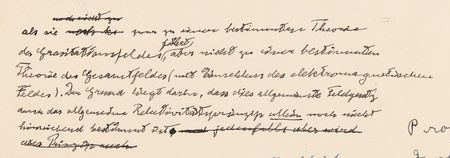 Lot #114 Albert Einstein Handwritten Draft Paragraph on the Theory of Relativity: 
