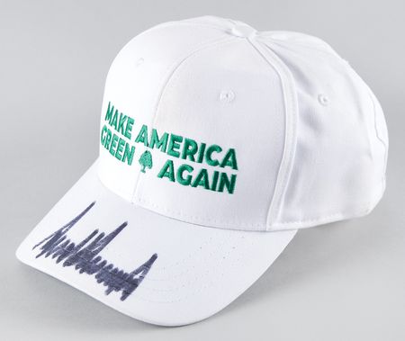 Lot #88 Donald Trump Signed Baseball Hat - Make America Green Again - Image 3