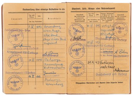 Lot #450 Tom Cruise Valkyrie Prop 'Soldbuch' Military Passport and Signed Photograph - Image 8