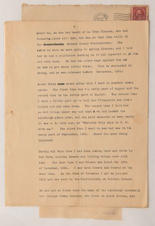 Lot #139 Lindbergh Kidnapping: Morris ?Mickey? Rosner Archive of (30+) Letters and Personal Papers from the Lindberghs' Underworld Intermediary - Image 10