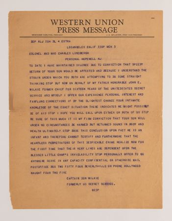 Lot #139 Lindbergh Kidnapping: Morris ?Mickey? Rosner Archive of (30+) Letters and Personal Papers from the Lindberghs' Underworld Intermediary - Image 6