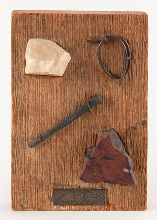 Lot #95 White House 1950 Renovation Relics: Nail, Wire, and (2) Stones - Image 1