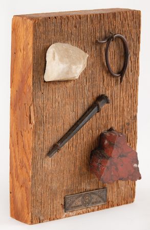 Lot #95 White House 1950 Renovation Relics: Nail, Wire, and (2) Stones - Image 2