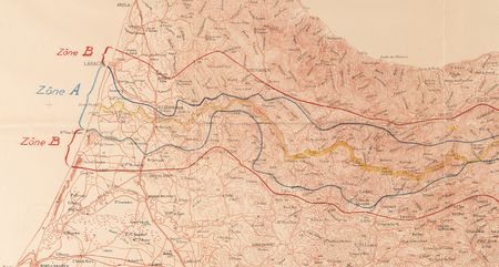 Lot #250 George S. Patton's World War II-Dated North Africa Campaign Neutrality Zone Map, Sent by Moroccan Resident-General Charles Noguès (1942) - Image 4