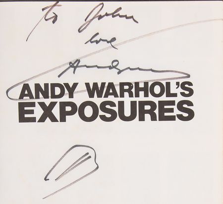 Lot #295 Andy Warhol Twice-Signed Book with Sketch - Image 2