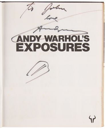 Lot #295 Andy Warhol Twice-Signed Book with Sketch - Image 4