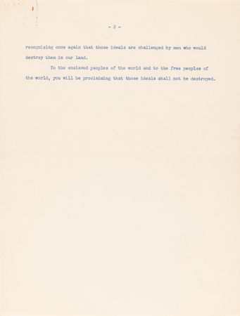 Lot #16 Franklin D. Roosevelt: Typescript Draft of an Undelivered Message to Congress on Nazi Aggression Against Russia - Image 10