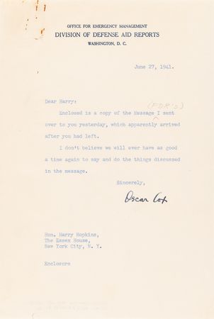 Lot #16 Franklin D. Roosevelt: Typescript Draft of an Undelivered Message to Congress on Nazi Aggression Against Russia - Image 2