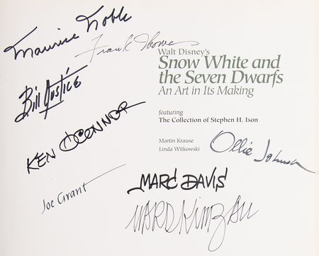 Lot #319 Disney Animators (8) Signed Book - Walt Disney's Snow White and the Seven Dwarfs - Image 2