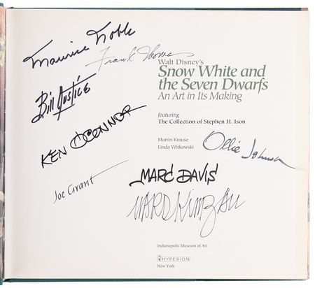 Lot #319 Disney Animators (8) Signed Book - Walt Disney's Snow White and the Seven Dwarfs - Image 4