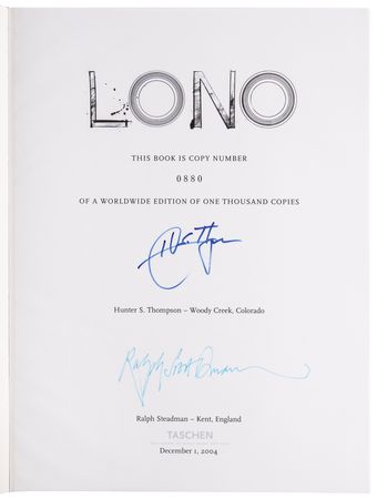 Lot #367 Hunter S. Thompson and Ralph Steadman Signed Oversized Book - The Curse of Lono (Ltd. Ed. #880/1000) - Image 4