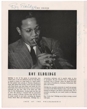 Lot #410 Lester Young and Roy Eldridge Signed Program - Image 2