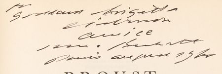 Lot #338 Samuel Beckett Signed Book - Proust - Image 2