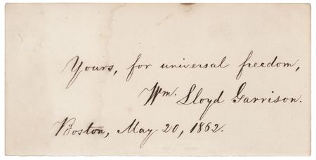 Lot #164 William Lloyd Garrison Signature - 