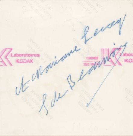 Lot #337 Simone de Beauvoir Signed Photograph - Image 2