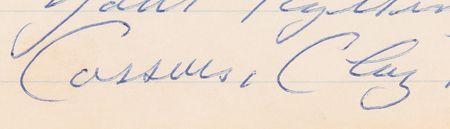 Lot #639 Muhammad Ali Early Autograph Letter Signed as 