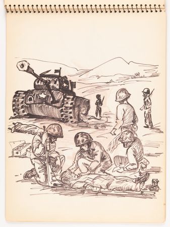 Lot #255 Earle D. Chesney Sketchbook - 35 Original Drawings by the Navy Cartoonist - Image 10