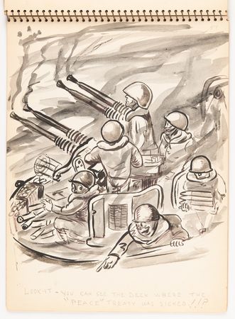 Lot #255 Earle D. Chesney Sketchbook - 35 Original Drawings by the Navy Cartoonist - Image 11