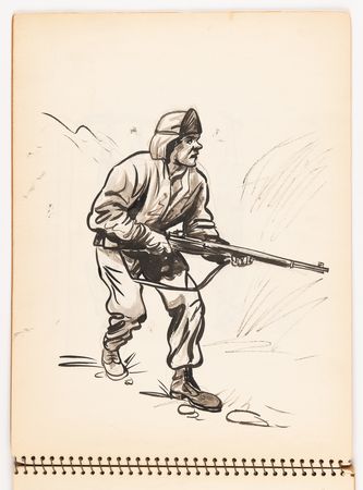Lot #255 Earle D. Chesney Sketchbook - 35 Original Drawings by the Navy Cartoonist - Image 3