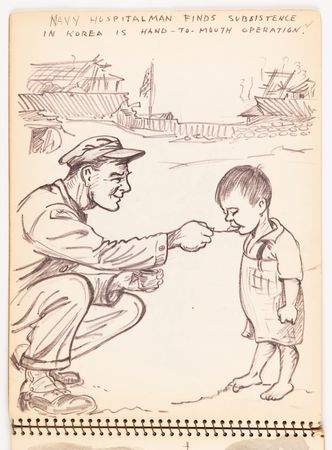 Lot #255 Earle D. Chesney Sketchbook - 35 Original Drawings by the Navy Cartoonist - Image 4