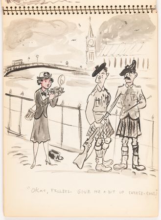 Lot #255 Earle D. Chesney Sketchbook - 35 Original Drawings by the Navy Cartoonist - Image 5