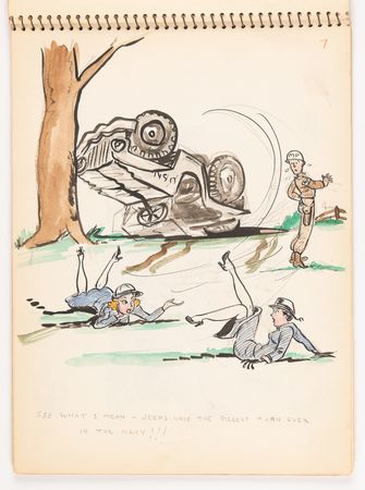 Lot #255 Earle D. Chesney Sketchbook - 35 Original Drawings by the Navy Cartoonist - Image 6
