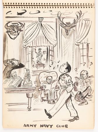 Lot #255 Earle D. Chesney Sketchbook - 35 Original Drawings by the Navy Cartoonist - Image 7