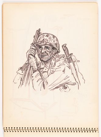 Lot #255 Earle D. Chesney Sketchbook - 35 Original Drawings by the Navy Cartoonist - Image 9