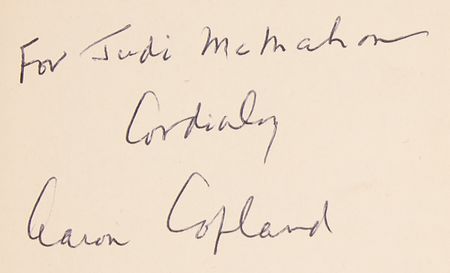 Lot #401 Aaron Copland Signed Book - Our New Music - Image 2