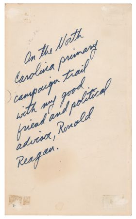 Lot #68 Ronald Reagan Signed 1980 Campaign Card - Image 2