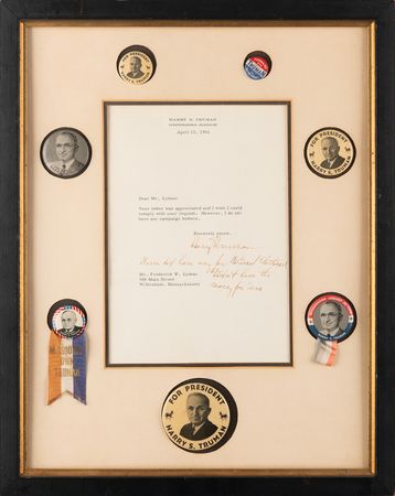 Lot #82 Harry S. Truman Typed Letter Signed - Image 1