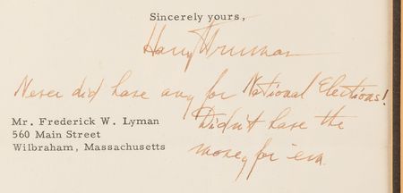Lot #82 Harry S. Truman Typed Letter Signed - Image 3