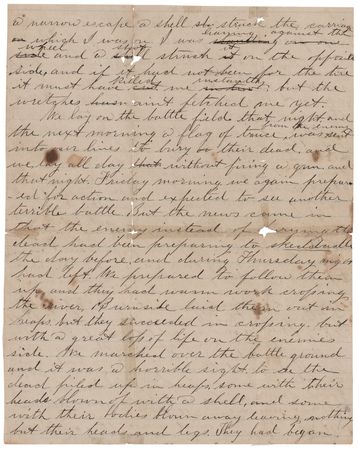 Lot #240 Battle of Antietam: Lyman Nicholas Handwritten 'Battlefield' Letter - 
