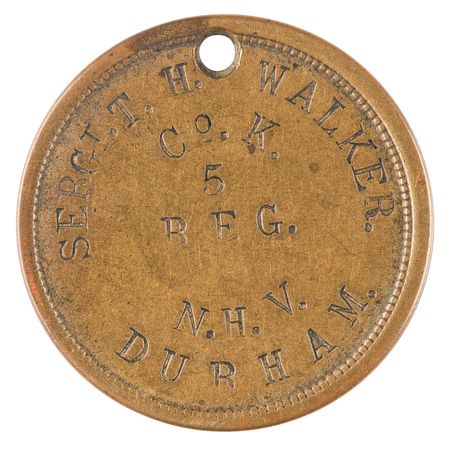 Lot #242 Civil War: 5th New Hampshire Infantry Regiment Identification Tag - Belonging to a Sergeant of 'The Fighting Fifth' - Image 2