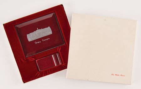 Lot #65 Nancy Reagan White House Crystal Desk Display - Image 2